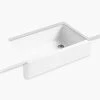 Promo ❤️ KOHLER Whitehaven® 35-11/16 x 21-9/16 in. Cast Iron Single Bowl Farmhouse Kitchen Sink in White 🌟 -Kitchen and bathroom Sale Query
