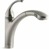 Best reviews of 🧨 KOHLER Forte® Single Handle Pull Out Kitchen Faucet with Two-Function Spray and MasterClean Technology in Vibrant® Brushed Nickel 🔥 -Kitchen and bathroom Sale Query 106
