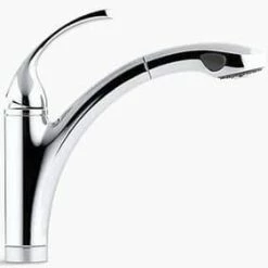 Cheap ⌛ KOHLER Forte® Single Handle Pull Out Kitchen Faucet with Two-Function Spray and MasterClean Technology in Polished Chrome 🎁 -Kitchen and bathroom Sale Query 112