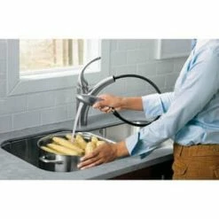 Hot Sale 🔔 KOHLER Forte® Single Handle Pull Out Kitchen Faucet with Two-Function Spray and MasterClean Technology in Brushed Chrome 💯 9 Hot Sale 🔔 KOHLER Forte® Single Handle Pull Out Kitchen Faucet with Two-Function Spray and MasterClean Technology in Brushed Chrome 💯 -Kitchen and bathroom Sale Query 119