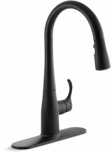Budget 🥰 KOHLER Simplice® Single Handle Pull Down Kitchen Faucet in Matte Black ❤️