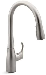 Discount ✨ KOHLER Simplice® Single Handle Pull Down Kitchen Faucet with Three-Function Spray, Magnetic Docking and Sweep Spray Technology in Vibrant® Stainless 🌟