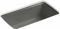 Coupon 🎁 KOHLER Cape Dory® 33 x 22 in. 5 Hole Cast Iron Single Bowl Undermount Kitchen Sink in Thunder™ Grey ✔️
