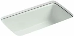 Budget ⭐ KOHLER Cape Dory® 33 x 22 in. 5 Hole Cast Iron Single Bowl Undermount Kitchen Sink in Sea Salt™ 😉