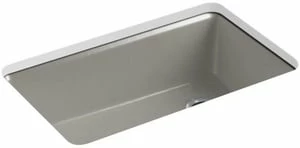 Outlet 🎉 KOHLER Riverby® 33 x 22 in. 5 Hole Cast Iron Single Bowl Undermount Kitchen Sink in Cashmere 🎁 3 Outlet 🎉 KOHLER Riverby® 33 x 22 in. 5 Hole Cast Iron Single Bowl Undermount Kitchen Sink in Cashmere 🎁