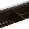 Cheap ✨ KOHLER Cairn® 33-1/2 x 18-5/16 in. No-Hole Composite Double Bowl Undermount Kitchen Sink in Matte Brown 🧨 -Kitchen and bathroom Sale Query 171