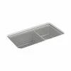 Discount ⭐ KOHLER Cairn® 33-1/2 x 18-5/16 in. No-Hole Composite Double Bowl Undermount Kitchen Sink in Matte Grey 💯 -Kitchen and bathroom Sale Query 173