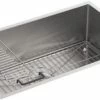 Outlet 😍 KOHLER Strive® 29 x 18-5/16 in. Stainless Steel Single Bowl Undermount Kitchen Sink with SilentShield Sound Dampening - Includes Utility Shelf and Bottom Sink Rack 😍 -Kitchen and bathroom Sale Query 177