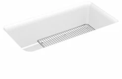 Top 10 🌟 KOHLER Cairn® 33-1/2 x 18-5/16 in. No Hole Composite Single Bowl Undermount Kitchen Sink in Matte White 🧨