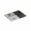 Deals 😍 KOHLER Vault™ 25 x 22 in. No-Hole Single Bowl Undermount Kitchen Sink in Stainless Steel 😉 -Kitchen and bathroom Sale Query 186