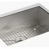 Flash Sale 🛒 KOHLER Vault™ 25 x 22 in. 1 Hole Stainless Steel Single Bowl Dual Mount Kitchen Sink 🎁 -Kitchen and bathroom Sale Query 192