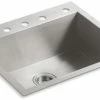 Wholesale 🎉 KOHLER Vault™ 25 x 22 in. 4 Hole Stainless Steel Single Bowl Dual Mount Kitchen Sink ❤️ -Kitchen and bathroom Sale Query 195