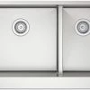 Cheapest ⭐ KOHLER Strive® 35-1/2 x 21-1/4 in. Stainless Steel Double Bowl Farmhouse Kitchen Sink with Smart Divide and SilentShield Sound Dampening - Includes Bottom Sink Rack ⭐ -Kitchen and bathroom Sale Query 197