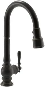 Wholesale 🔥 KOHLER Artifacts® Single Handle Pull Down Kitchen Faucet with Three-Function Spray, Magnetic Docking and Sweep Spray Technology in Oil Rubbed Bronze 👏