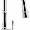 Hot Sale 😍 KOHLER Artifacts® Single Handle Pull Down Kitchen Faucet with Three-Function Spray, Magnetic Docking and Sweep Spray Technology in Polished Chrome 👏 -Kitchen and bathroom Sale Query 214