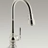Brand new ❤️ KOHLER Artifacts® Single Handle Pull Down Kitchen Faucet with Three-Function Spray, Magnetic Docking and Sweep Spray Technology in Vibrant® Polished Nickel 💯 -Kitchen and bathroom Sale Query 215