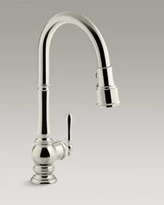 Brand new ❤️ KOHLER Artifacts® Single Handle Pull Down Kitchen Faucet with Three-Function Spray, Magnetic Docking and Sweep Spray Technology in Vibrant® Polished Nickel 💯 3 Brand new ❤️ KOHLER Artifacts® Single Handle Pull Down Kitchen Faucet with Three-Function Spray, Magnetic Docking and Sweep Spray Technology in Vibrant® Polished Nickel 💯