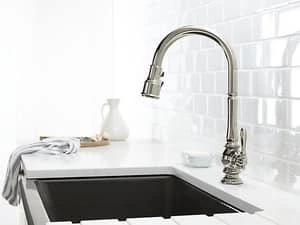 Brand new ❤️ KOHLER Artifacts® Single Handle Pull Down Kitchen Faucet with Three-Function Spray, Magnetic Docking and Sweep Spray Technology in Vibrant® Polished Nickel 💯 5 Brand new ❤️ KOHLER Artifacts® Single Handle Pull Down Kitchen Faucet with Three-Function Spray, Magnetic Docking and Sweep Spray Technology in Vibrant® Polished Nickel 💯 - Image 3
