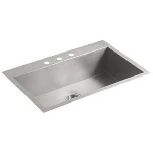 Wholesale ⌛ KOHLER Vault™ 33 x 22 in. 3-Hole Stainless Steel Single Bowl Dual Mount Kitchen Sink with Sound Dampening 🥰 3 Wholesale ⌛ KOHLER Vault™ 33 x 22 in. 3-Hole Stainless Steel Single Bowl Dual Mount Kitchen Sink with Sound Dampening 🥰