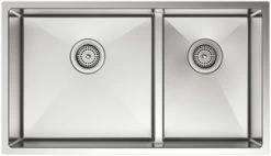 Cheap 🛒 KOHLER Strive® 32 x 18-5/16 in. Stainless Steel Double Bowl Undermount Kitchen Sink with Smart Divide and SilentShield Sound Dampening - Includes Utility Shelf and Bottom Sink Rack 🧨