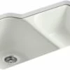 Brand new ❤️ KOHLER Executive Chef™ 33 x 22 in. 4 Hole Cast Iron Double Bowl Undermount Kitchen Sink in Dune 🌟 -Kitchen and bathroom Sale Query 239