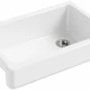 Cheap ✔️ KOHLER Whitehaven® 32-1/2 x 21-9/16 in. Cast Iron Single Bowl Farmhouse Kitchen Sink with Short Apron in White 🔔 -Kitchen and bathroom Sale Query 240