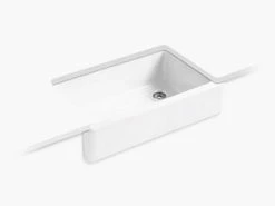 Promo ❤️ KOHLER Whitehaven® 35-11/16 x 21-9/16 in. Cast Iron Single Bowl Farmhouse Kitchen Sink in White 🌟