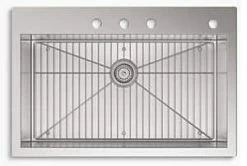 Wholesale 🎁 KOHLER Vault™ 33 x 22 in. 4-Hole Stainless Steel Single Bowl Dual Mount Kitchen Sink with Sound Dampening ⌛ -Kitchen and bathroom Sale Query 25