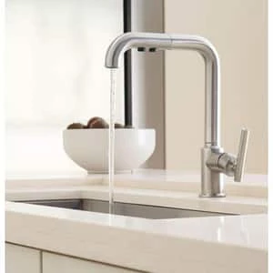 Budget ✨ KOHLER Purist® Single Handle Pull Out Kitchen Faucet with Three-Function Spray and MasterClean Technology in Vibrant® Stainless 🛒 4 Budget ✨ KOHLER Purist® Single Handle Pull Out Kitchen Faucet with Three-Function Spray and MasterClean Technology in Vibrant® Stainless 🛒 - Image 2