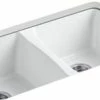 Wholesale 🤩 KOHLER Deerfield® 33 x 22 in. 5 Hole Cast Iron Double Bowl Undermount Kitchen Sink in White 🤩 2 Wholesale 🤩 KOHLER Deerfield® 33 x 22 in. 5 Hole Cast Iron Double Bowl Undermount Kitchen Sink in White 🤩 -Kitchen and bathroom Sale Query 268