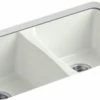 Best deal 👍 KOHLER Deerfield® 33 x 22 in. 5 Hole Cast Iron Double Bowl Undermount Kitchen Sink in Dune ✔️ 1 Best deal 👍 KOHLER Deerfield® 33 x 22 in. 5 Hole Cast Iron Double Bowl Undermount Kitchen Sink in Dune ✔️ -Kitchen and bathroom Sale Query 273