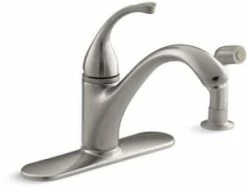 New ⌛ KOHLER Forte® Single Handle Kitchen Faucet in Vibrant® Stainless 🎉