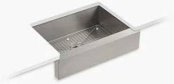 New 🧨 KOHLER Vault™ 29-1/2 x 21-1/4 in. No Hole Stainless Steel Single Bowl Undermount Kitchen Sink 👍