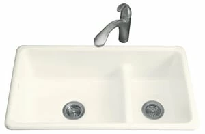 Best reviews of 💯 KOHLER Iron/Tones® 33 x 18-3/4 in. No Hole Cast Iron Double Bowl Dual Mount Kitchen Sink in Biscuit 🥰 3 Best reviews of 💯 KOHLER Iron/Tones® 33 x 18-3/4 in. No Hole Cast Iron Double Bowl Dual Mount Kitchen Sink in Biscuit 🥰