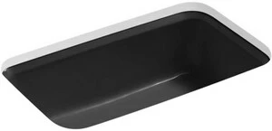 Wholesale 👏 KOHLER Bakersfield™ 31 x 22 in. 5 Hole Cast Iron Single Bowl Undermount Kitchen Sink in Black Black™ 😀 3 Wholesale 👏 KOHLER Bakersfield™ 31 x 22 in. 5 Hole Cast Iron Single Bowl Undermount Kitchen Sink in Black Black™ 😀