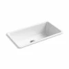 New 🔥 KOHLER Iron/Tones® 33 x 18-3/4 in. No-Hole Cast Iron Single Bowl Dual Mount Kitchen Sink in White 👍 1 New 🔥 KOHLER Iron/Tones® 33 x 18-3/4 in. No-Hole Cast Iron Single Bowl Dual Mount Kitchen Sink in White 👍 -Kitchen and bathroom Sale Query 300