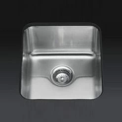 Outlet 🎁 KOHLER Undertone® 15-3/4 x 17-1/2 in. No Hole Stainless Steel Single Bowl Undermount Kitchen Sink 🥰
