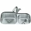 New ✔️ KOHLER Undertone® 35-1/8 x 20-1/8 in. Stainless Steel Double Bowl Undermount Kitchen Sink with Sound Dampening 👍 -Kitchen and bathroom Sale Query 313