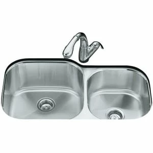 New ✔️ KOHLER Undertone® 35-1/8 x 20-1/8 in. Stainless Steel Double Bowl Undermount Kitchen Sink with Sound Dampening 👍 3 New ✔️ KOHLER Undertone® 35-1/8 x 20-1/8 in. Stainless Steel Double Bowl Undermount Kitchen Sink with Sound Dampening 👍