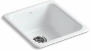 Buy ❤️ KOHLER Iron/Tones® 17 x 18-3/4 in. No Hole Cast Iron Single Bowl Dual Mount Kitchen Sink in White 🧨 3 Buy ❤️ KOHLER Iron/Tones® 17 x 18-3/4 in. No Hole Cast Iron Single Bowl Dual Mount Kitchen Sink in White 🧨