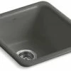 Discount 🤩 KOHLER Iron/Tones® 17 x 18-3/4 in. No Hole Cast Iron Single Bowl Dual Mount Kitchen Sink in Thunder™ Grey 🔥 1 Discount 🤩 KOHLER Iron/Tones® 17 x 18-3/4 in. No Hole Cast Iron Single Bowl Dual Mount Kitchen Sink in Thunder™ Grey 🔥 -Kitchen and bathroom Sale Query 318