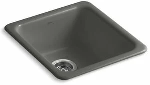 Discount 🤩 KOHLER Iron/Tones® 17 x 18-3/4 in. No Hole Cast Iron Single Bowl Dual Mount Kitchen Sink in Thunder™ Grey 🔥 3 Discount 🤩 KOHLER Iron/Tones® 17 x 18-3/4 in. No Hole Cast Iron Single Bowl Dual Mount Kitchen Sink in Thunder™ Grey 🔥