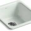 Promo 🛒 KOHLER Iron/Tones® 17 x 18-3/4 in. No Hole Cast Iron Single Bowl Dual Mount Kitchen Sink in Sea Salt™ 🧨 -Kitchen and bathroom Sale Query 322