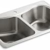 Cheap ✨ KOHLER Staccato™ 33 x 22 in. 1-Hole Stainless Steel Double Bowl Drop-in Kitchen Sink with Sound Dampening 🥰 1 Cheap ✨ KOHLER Staccato™ 33 x 22 in. 1-Hole Stainless Steel Double Bowl Drop-in Kitchen Sink with Sound Dampening 🥰 -Kitchen and bathroom Sale Query 324