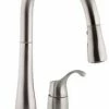 Best deal 😀 KOHLER Simplice® Single Handle Pull Down Kitchen Faucet with Three-Function Spray, Magnetic Docking and Sweep Spray Technology in Vibrant® Stainless 🛒 1 Best deal 😀 KOHLER Simplice® Single Handle Pull Down Kitchen Faucet with Three-Function Spray, Magnetic Docking and Sweep Spray Technology in Vibrant® Stainless 🛒 -Kitchen and bathroom Sale Query 360