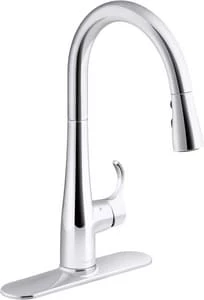 Buy ❤️ KOHLER Simplice® Single Handle Pull Down Touchless Kitchen Faucet with Magnetic Docking, Sweep Spray and Boost Technology in Polished Chrome 🔔