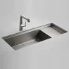 New 🔥 KOHLER Stages™ 45 x 18-1/2 in. No Hole Stainless Steel Single Bowl Undermount Kitchen Sink 🌟 -Kitchen and bathroom Sale Query 388