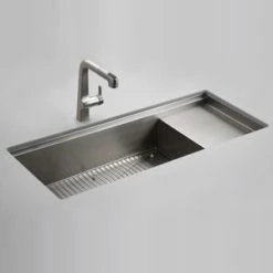 New 🔥 KOHLER Stages™ 45 x 18-1/2 in. No Hole Stainless Steel Single Bowl Undermount Kitchen Sink 🌟