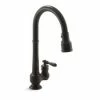 Brand new 🔥 KOHLER Artifacts® Single Handle Pull Down Kitchen Faucet in Oil Rubbed Bronze 😍 -Kitchen and bathroom Sale Query 393