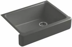 Brand new 👏 KOHLER Whitehaven® 29-1/2 x 21-9/16 in. Cast Iron Single Bowl Farmhouse Kitchen Sink with Short Apron in Thunder™ Grey ⭐